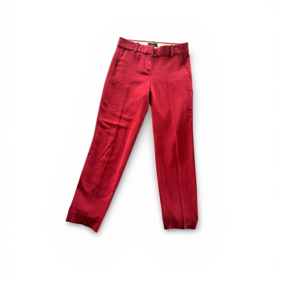 J. Crew Pants - J. Crew NWOT Deep Red Cameron Matchstick Dress Pants Ankle Cropped size 2